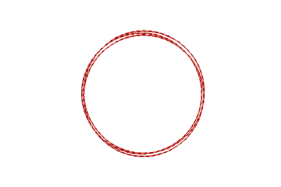 Circle Frame Outline Redwork: A Craft Fair Staple?
