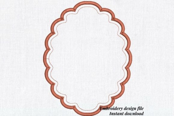 Elegant Touch: Oval Wedding Monogram Frame 2 for Seasonal Embroidery