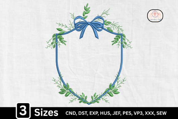 Floral Blue Monogram Bow Frame: A Designer’s Review for Business Branding