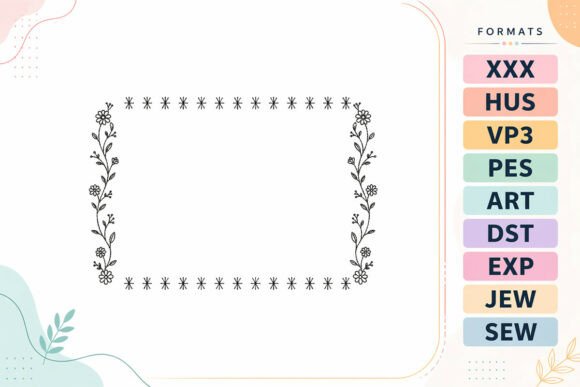 Floral Border Frame Flowers Review for Real Embroidery Projects