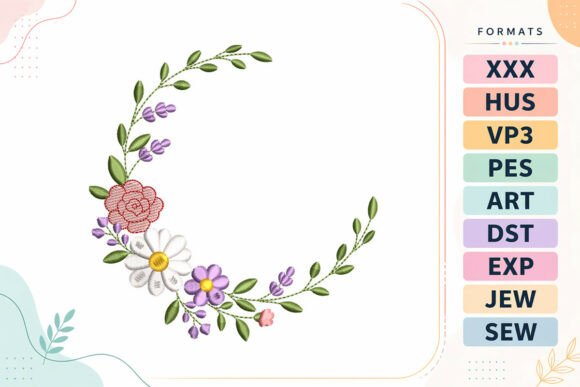 Floral Circle Frame Flowers Embroidery Review