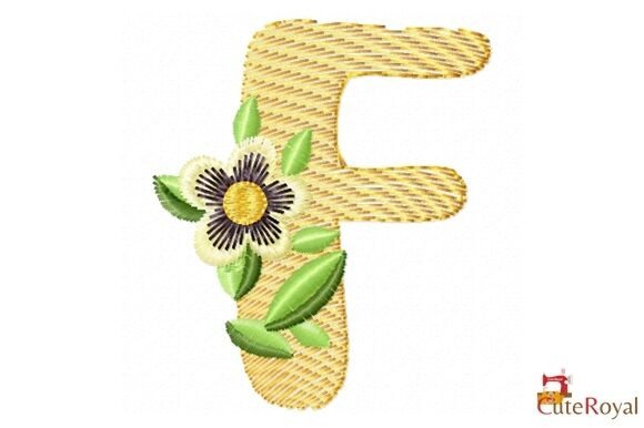 Floral Letter F – Monogram: A Designer’s Review for Sweatshirt Embroidery