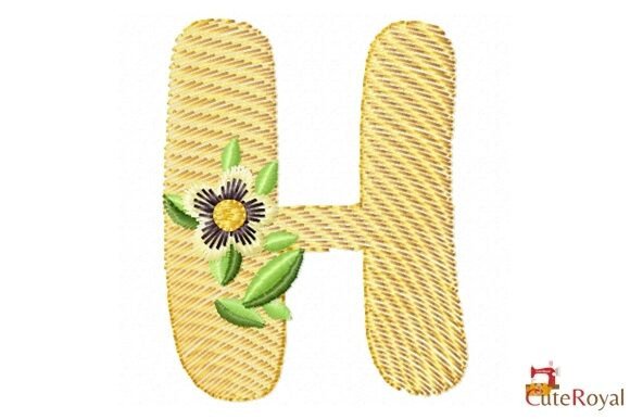 Floral Letter H – Monogram: A Designer’s Review for Boutique Sweatshirt Embellishment