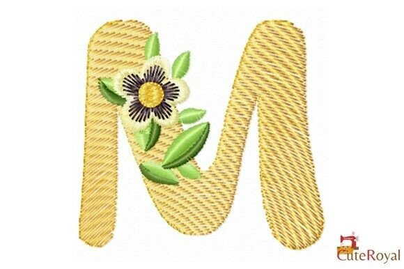 Floral Letter M – Monogram: A Seller’s Review for Etsy & Small Shop Embroidery