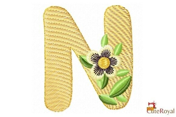 Floral Letter N – Monogram: A Detailed Review for Business Embroidery Use