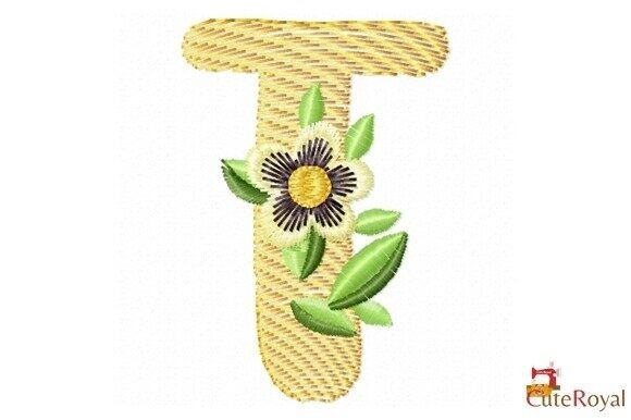 Floral Letter T – Monogram: A Versatile Design for Small Business Branding