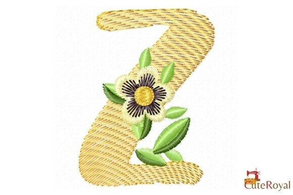 Floral Letter Z – Monogram: A Designer’s Review for Sweatshirt Embellishment