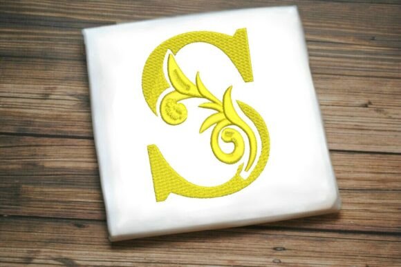 Flourished Leaf Monogram S: A Timeless Touch for Etsy Sellers