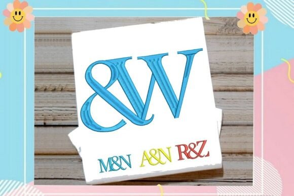 Interlocking Ampersand Letter W Monogram: A Sophisticated Touch for Craft Fair Staples