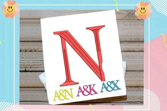 Letter N Split Monogram Logo: A Seasonal Embroidery Staple