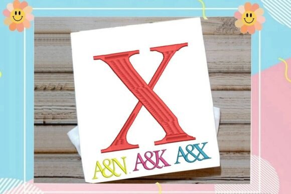 Letter X Split Monogram Logo: A Sophisticated Touch for Holiday Embroidery