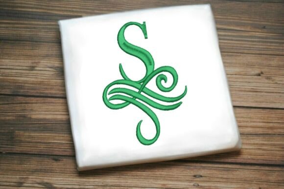 Oceanic Flourish Monogram S: A Coastal Touch for Holiday Embroidery