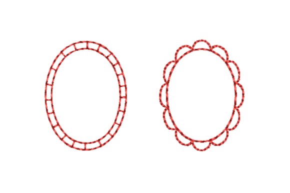 Oval Frame Redwork: A Designer’s Review for Business Branding