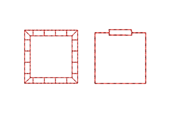 Review: 2 Square Frame Redwork Outline Borders for Personalized Embroidery Gifts