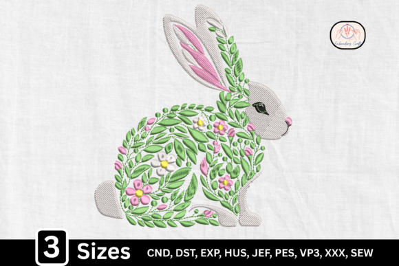Spring Floral Easter Bunny: A Business-Ready Embroidery Design Review